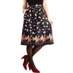 Bea & Dot by ModCloth Rock n’ Roll Vinyl Record skirt